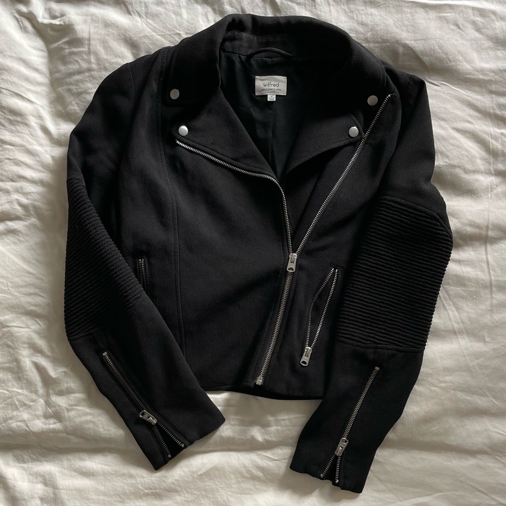 Women's Wilfred Montesson Crepe Moto Jacket